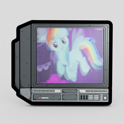 CRTV Lenticular Rainbow Dash Pin