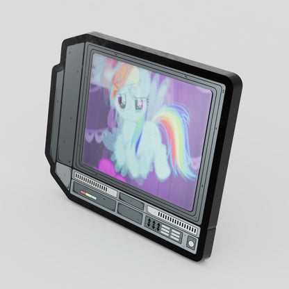 CRTV Lenticular Rainbow Dash Pin