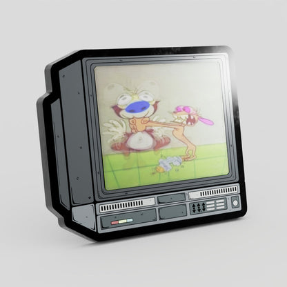 CRTV Lenticular Ren and Stimpy Pin