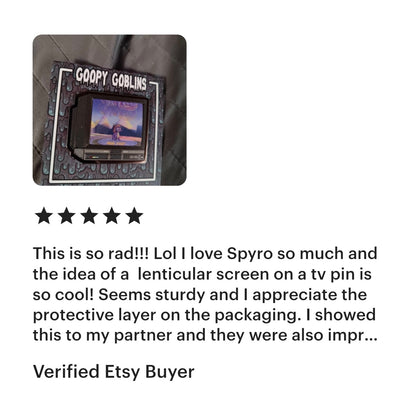 CRTV Lenticular Spyro Pin