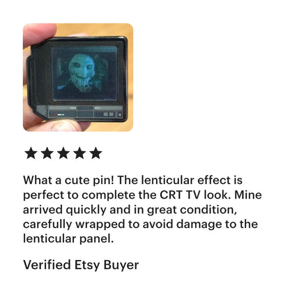 CRTV Lenticular Courage the Dog Pin