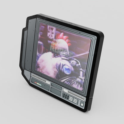 CRTV Lenticular Robot Chicken Pin