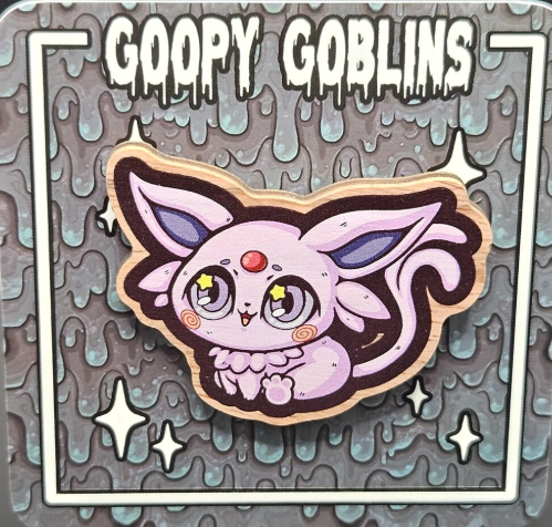 2" Chibi Eeveelutions Espeon Wood Pin