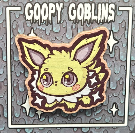 2" Chibi Eeveelutions (Shiny) Jolteon Wood Pin