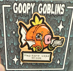 2" Magikarp Used Glock Wood Pin