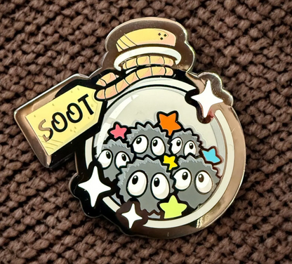 2.5" Soot Ghibli Potion Pins