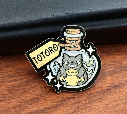 2.5" Soot Ghibli Potion Pins