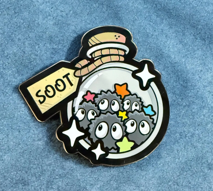 2.5" Soot Ghibli Potion Pins