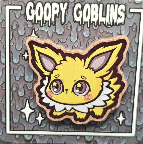 2" Chibi Eeveelutions Jolteon Wood Pin