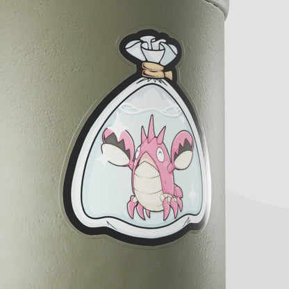 Shiny Corphish Fishbag Vinyl Sticker