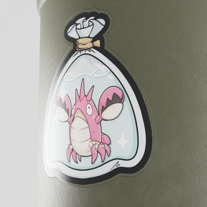 Shiny Corphish Fishbag Vinyl Sticker