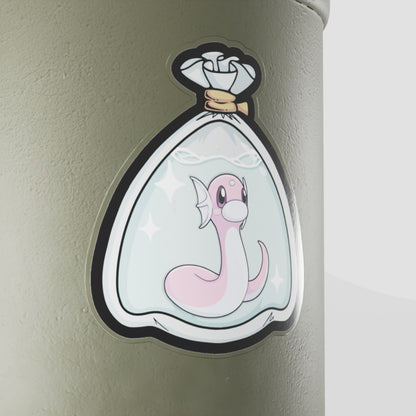 Shiny Dratini Fishbag Vinyl Sticker
