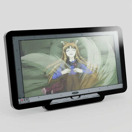 Monitor Lenticular Spice and Wolf Holo Enamel Pin
