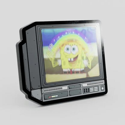 CRTV Lenticular Spongebob Rainbow Pin