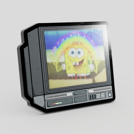 CRTV Lenticular Spongebob Rainbow Pin