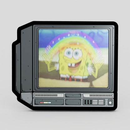 CRTV Lenticular Spongebob Rainbow Pin