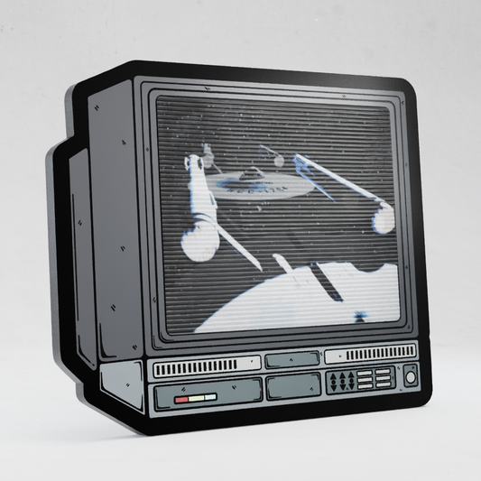 CRTV Lenticular Star Trek Ship Pin