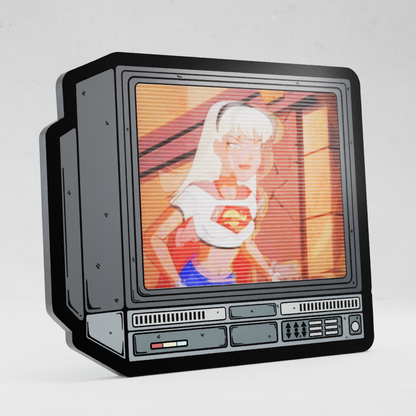 CRTV Lenticular Super Girl Pin