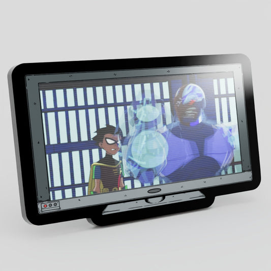 Monitor Lenticular {Teen Titans} Cyborg Enamel Pin
