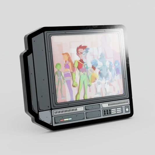 Lenticular Teen titans Intro Enamel Pin