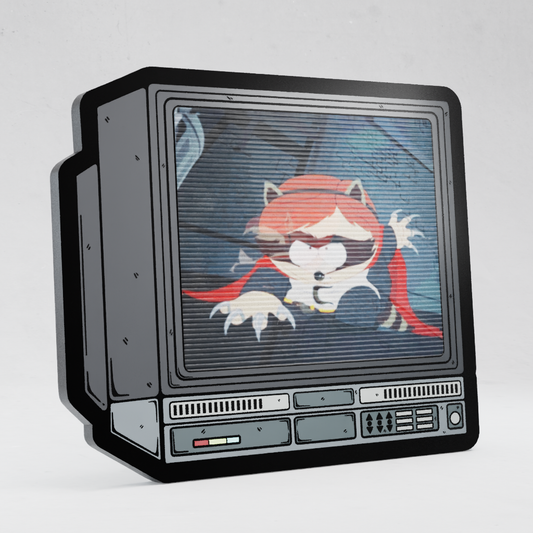 CRTV Lenticular The Raccoon Pin