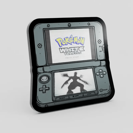 3DS Lenticular White Enamel Pin