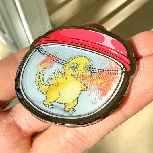 Charmander Shiny Gachapon Hard Enamel Pin