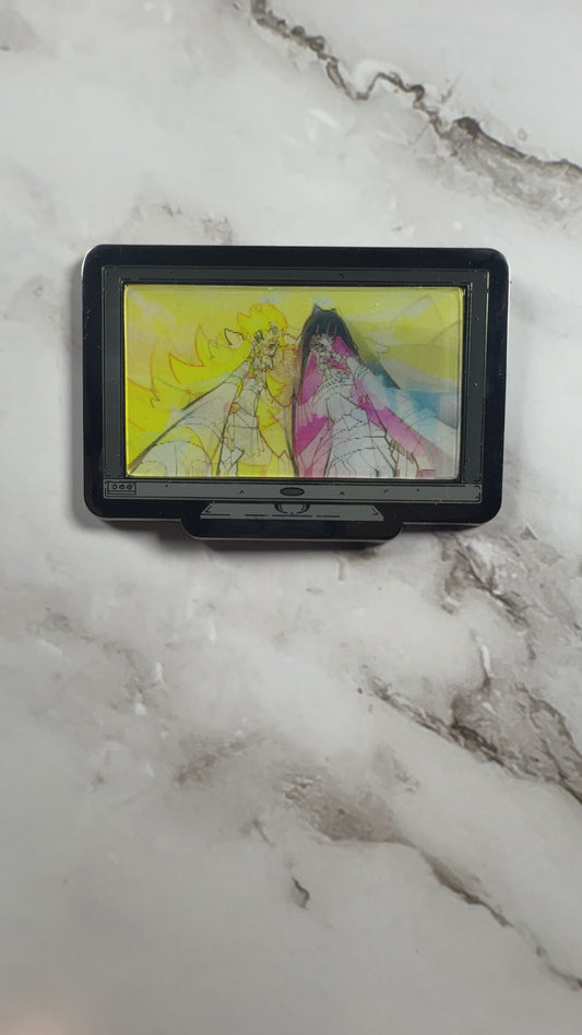 Monitor Lenticular Panty and Stocking Enamel Pin