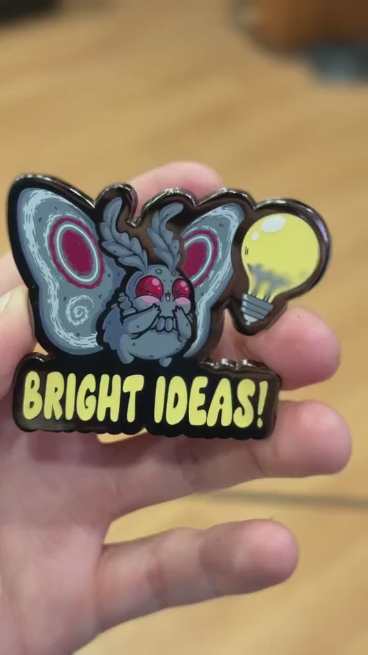 2.5" Chibi Mothman Bright Ideas Enamel Pin